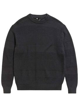 Pull G-Star Structure Hori Noire pour Homme