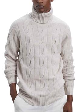 Pull Ecoalf New Bruna Beige pour Homme