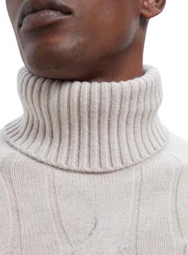 Pull Ecoalf New Bruna Beige pour Homme