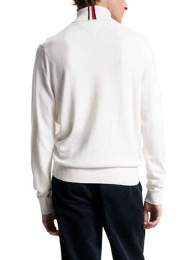 Pull Tommy Hilfiger Pima Cashmere Blanc Homme
