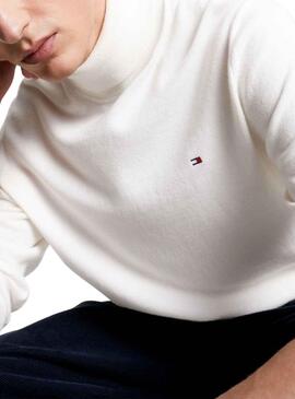 Pull Tommy Hilfiger Pima Cashmere Blanc Homme