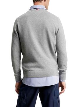 Pull Tommy Hilfiger Pima Cashmere Gris Homme