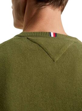 Pull Tommy Hilfiger Pima Cashmere Vert Homme