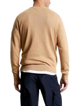 Pull Tommy Hilfiger Beige Pima pour Homme