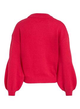 Pull Vila Vichinti Rouge pour Femme