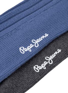 Pack 2 Chaussettes Pepe Jeans Chunky Bleu Homme