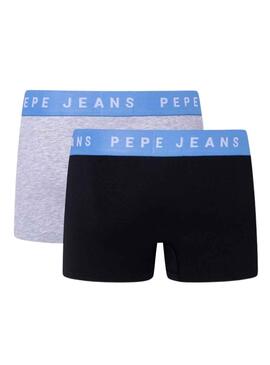 Pack 2 Boxeurs Pepe Jeans Logo TK Bleu pour Homme