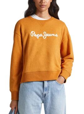 Sweat Pepe Jeans Nanette Jaune pour Femme