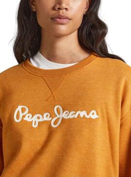 Sweat Pepe Jeans Nanette Jaune pour Femme