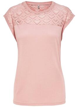 T-Shirt Only Nicole Rosa Femme