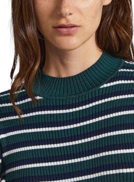 Pull Pepe Jeans Elowyn Vert pour Femme