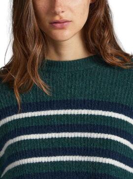Pull Pepe Jeans Ellison Vert pour Femme