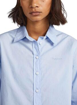 Chemise Pepe Jeans Laura Bleu pour Femme