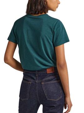 T-Shirt Pepe Jeans Vio Vert pour Femme