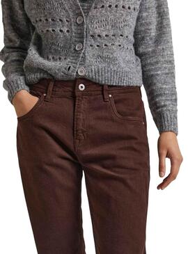 Pantalon Jeans Pepe Jeans Violet Brun Femme