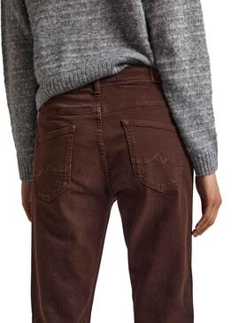 Pantalon Jeans Pepe Jeans Violet Brun Femme