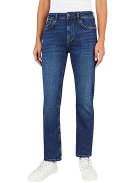 Jean Pepe Jeans Marie Bleu pour Femme