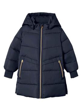 Veste Name It Musique Long Puffer Bleu Marine Fille