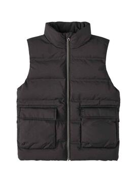 Gilet Name It Mellow Noire pour Garçon