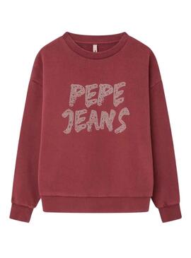 Sweat Pepe Jeans Salomé Burgudy Rouge Fille