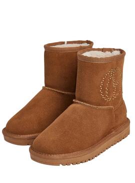 Bottines Pepe Jeans Diss Gloss Brun pour Fille