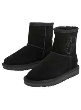 Bottines Pepe Jeans Diss Gloss Noire pour Fille