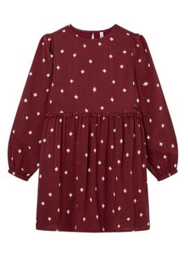 Robe Pepe Jeans Soleil Bordeaux pour Fille