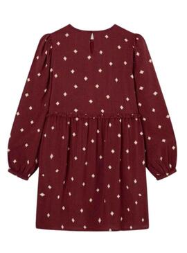 Robe Pepe Jeans Soleil Bordeaux pour Fille