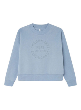 Sweat Pepe Jeans Acier Vania Bleu pour Fille