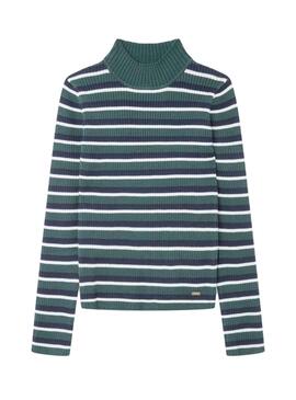 Pull Pepe Jeans Romina Regent Vert pour Fille