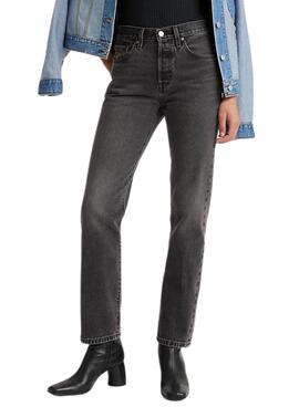 Pantalon Jeans Levis 501 Noire pour Femme