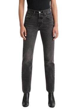 Pantalon Jeans Levis 501 Noire pour Femme