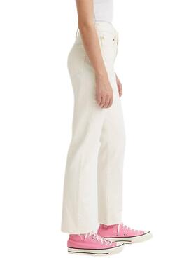 Pantalon Jeans Levis 501 Blanc pour Femme