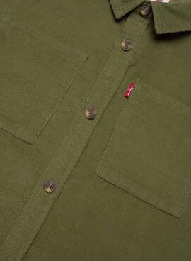 Chemise Levis Corduroy Vert pour Garçon