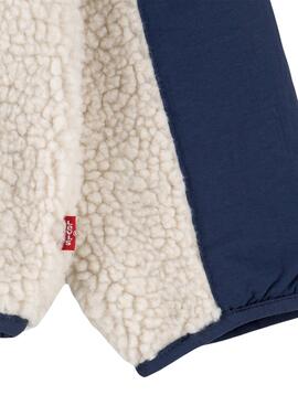 Veste Levis Sherpa Bleu Marine Blanc pour Garçon