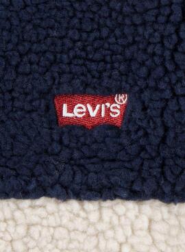 Veste Levis Sherpa Bleu Marine Blanc pour Garçon