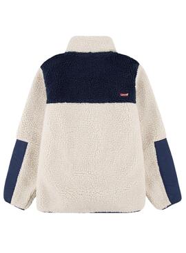 Veste Levis Sherpa Bleu Marine Blanc pour Garçon