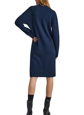 Robe Pepe Jeans Dasya De Knitted Bleu pour Femme