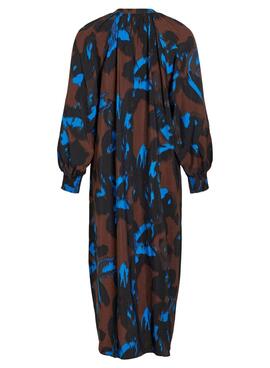Robe Vila Vidogma Marron Bleu pour Femme