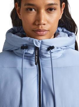 Doudoune Pepe Jeans Brumeux Rembourré Bleu Femme
