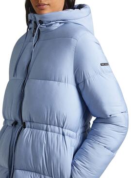 Doudoune Pepe Jeans Brumeux Rembourré Bleu Femme