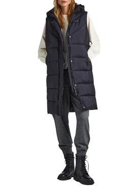 Gilet Pepe Jeans Mercy Noire Rembourré Femme