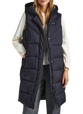 Gilet Pepe Jeans Mercy Noire Rembourré Femme