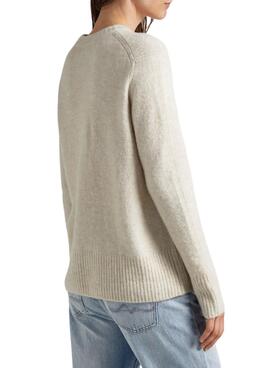 Pull Pepe Jeans Denisse Beige pour Femme