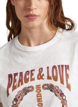 T-Shirt Pepe Jeans Cala Blanc pour Femme