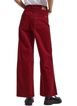 Pantalones Pepe Jeans Lexa Crop Bordeaux pour Femme
