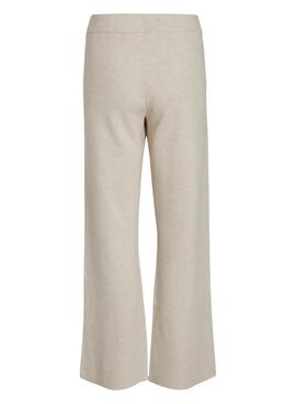 Pantalon Vila Violivinja Beige pour Femme