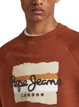 Sweat Pepe Jeans Mun Orange pour Homme