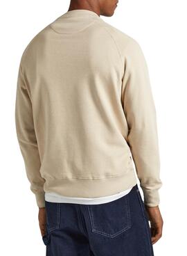 Sweat Pepe Jeans Mun Beige pour Homme