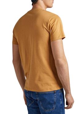 T-Shirt Pepe Jeans Kenelm Camel pour Homme